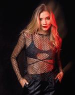 Blusa en malla - VENUS NEGRA