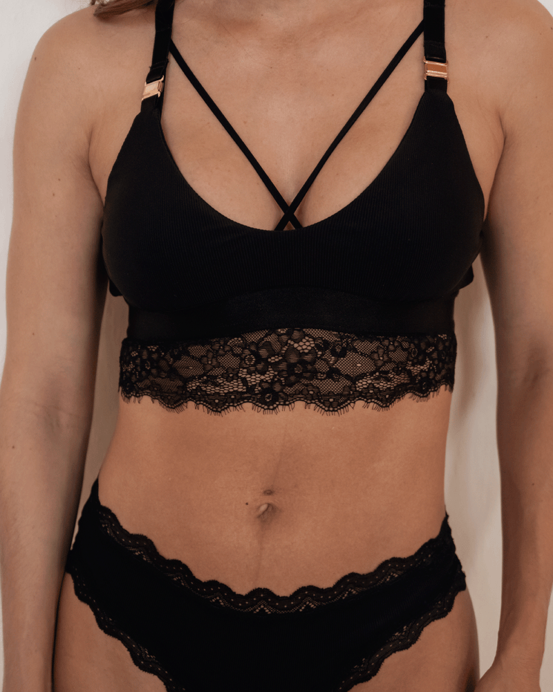 Bralette lactancia - NINA Negro